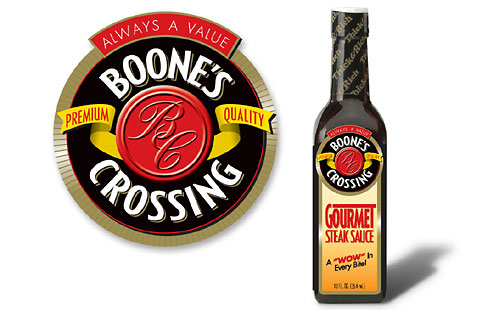 Boone's Crossing Label Design