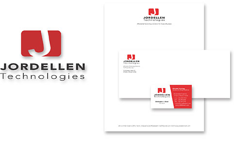 Jordellen Technologies Logo and Stationery