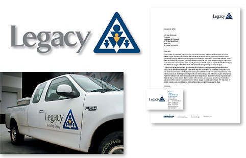 Legacy Building Group Logo and Applications