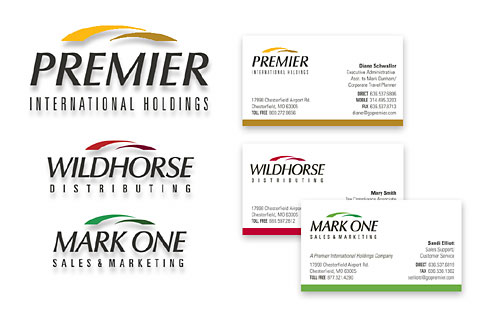 Premier International Holdings Logos and Business Cards