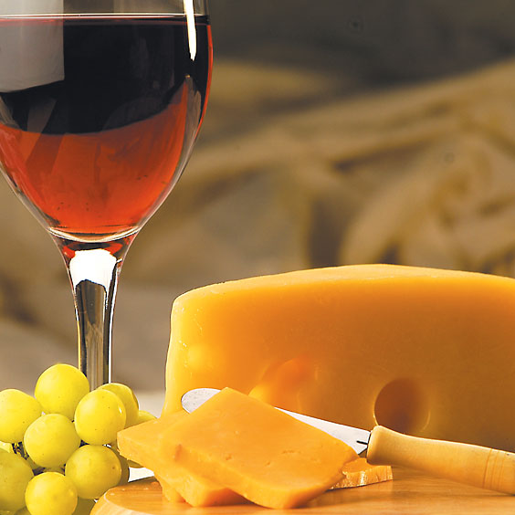 Wine, Cheese and Grapes